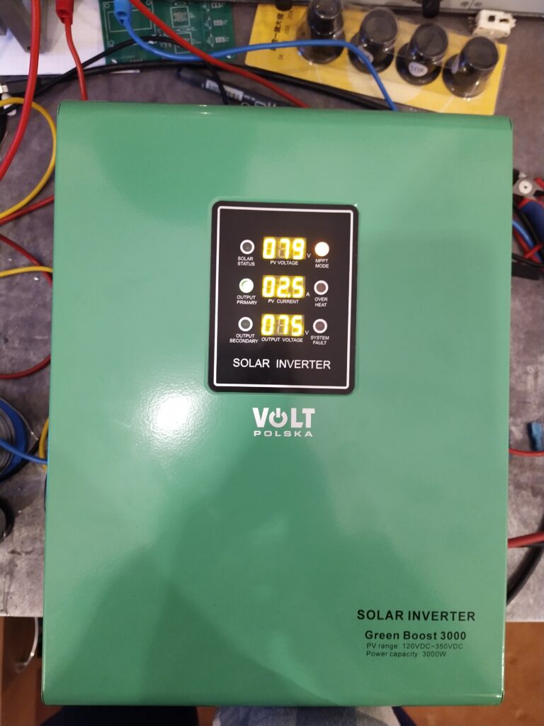 zavřený měnič během testování