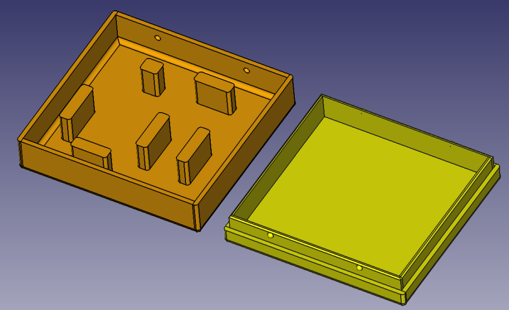 3D model krabičky na nabíječky.
