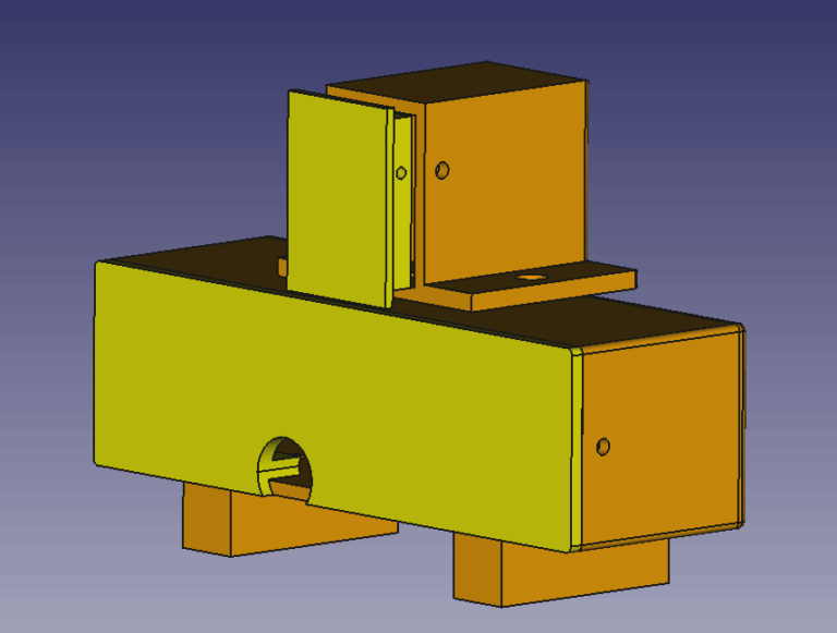 Krabička pro měřič napětí do testeru PC zdrojů zezadu.