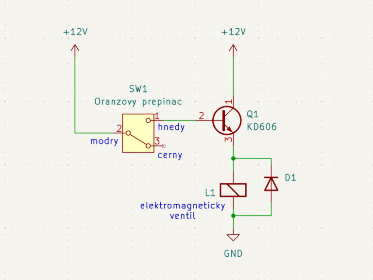 Schéma zapojení ovládání autojeřábu IFA ADK 70.